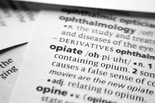 Word Or Phrase Opiate In A Dictionary.