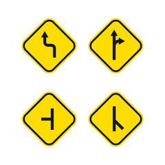 set of traffic signs icon design. vector illustration