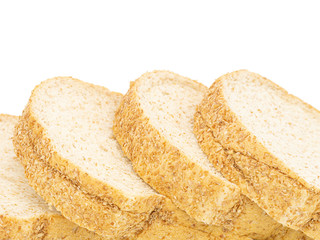 Sliced bread isolated on white background. Clipping path.