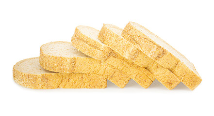 Sliced bread isolated on white background. Clipping path.