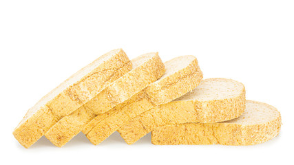 Sliced bread isolated on white background. Clipping path.