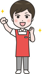 男性-スーパー店員01