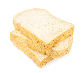 Sliced bread isolated on white background. Clipping path.