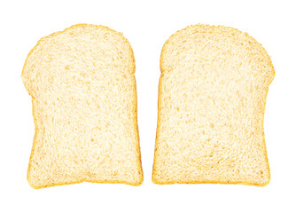 Sliced bread isolated on white background. Clipping path.