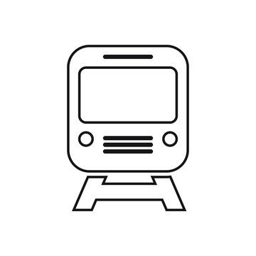 train icon flat design. Modern Transportation sign. vector illustration