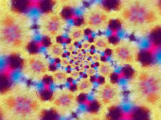 Colorful digital graphic kaleidoscope symmetry mandala style in laser light trial pattern, Tie Dye , spiderweb art abstract background for art projects, banner, business,   card, 3D, template