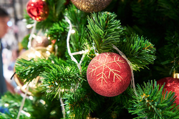 christmas decoration on tree