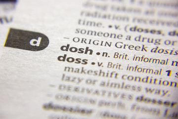 Word or phrase Dosh in a dictionary.
