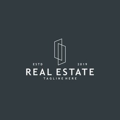 Minimalist and modern real estate logo design