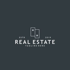 Minimalist and modern real estate logo design