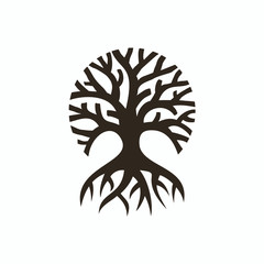 Leafless Tree Logo Icon Vector