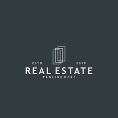 Minimalist and modern real estate logo design