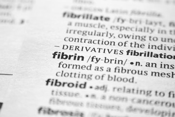 Word or phrase Fibrin in a dictionary.