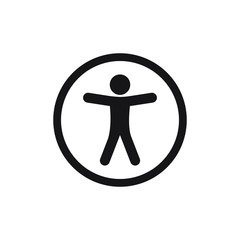 Universal accessibility sign. vector illustration