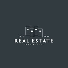 Minimalist and modern real estate logo design