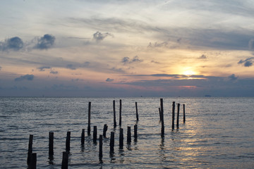 sunrise at the morning sea