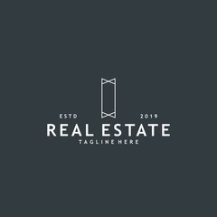 Minimalist and modern real estate logo design