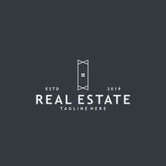 Minimalist and modern real estate logo design