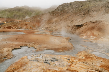 Colours of geothermal area in Iceland