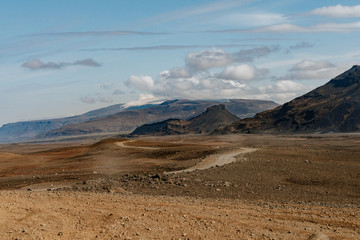 Wide an natural landscape in Iceland