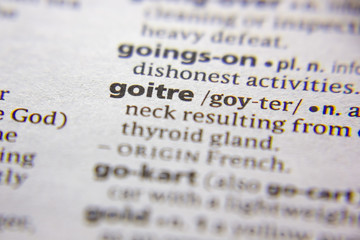 Word or phrase Goitre in a dictionary.