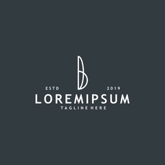 Minimalist and modern initial B logo design