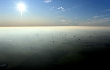 Inversionsschicht bei Neubrandenburg aus 700 Metern Höhe