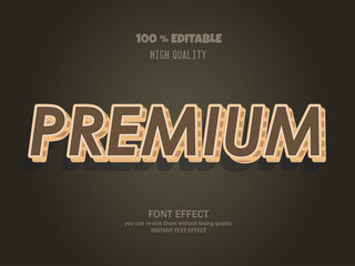 3D text effect, editable font 