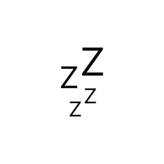 Zzz sleep icon Vector illustration. On white background.