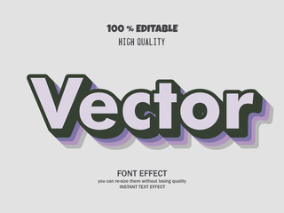 3D text effect, editable font 