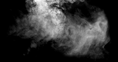 White Smoke with Black Background