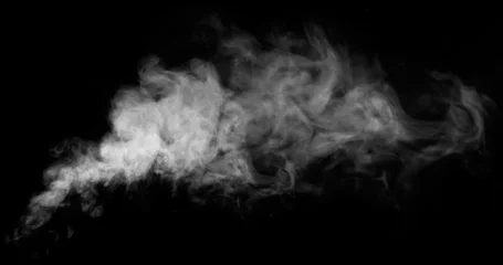 Foto op Plexiglas White Smoke with Black Background © Jogendra Kumar