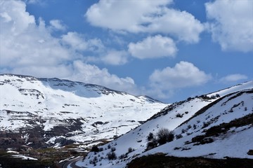 Sannine mountain in Lebanon snow covered
