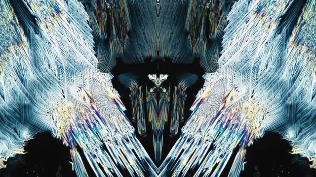 Video Art Vj Crystal Growth Under Microscope Timelapse