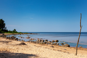 Fototapeta na wymiar East coast Gulf of Riga, Baltic sea.