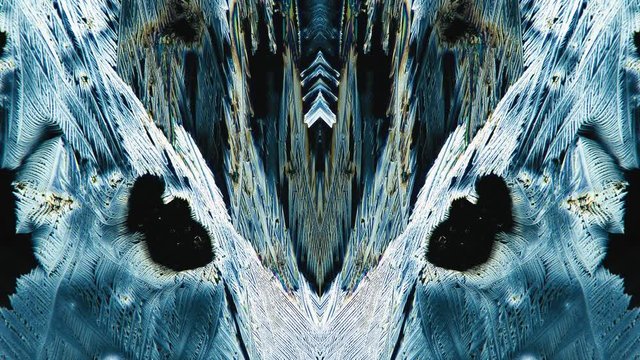 Video Art Vj Crystal Growth Under Microscope Timelapse