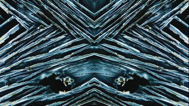 Video Art Vj Crystal Growth Under Microscope Timelapse