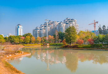 Cityview of Hot Spring Park in Fuzhou City, Fujian Province, China