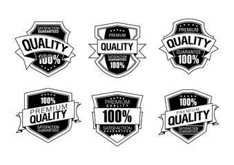 Set of Best Quality Labels. Vector illustration