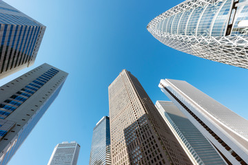 Obraz na płótnie Canvas 新宿の高層ビル群　High-rise buildings - Shinjuku, Tokyo, Japan