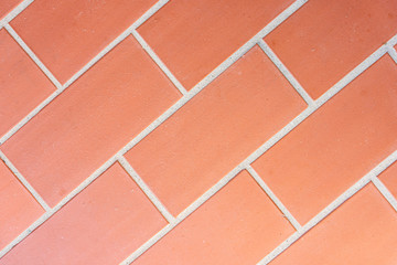 Red floor tiles