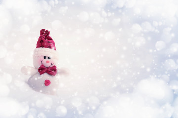 snowman in fresh snow - still life