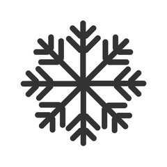 snowflake winter black isolated icon silhouette on white background vector eps 10