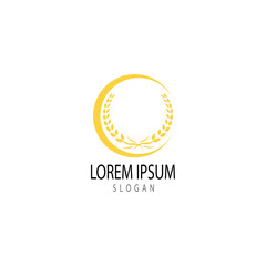 Agriculture wheat Logo Template vector icon design