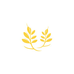 Agriculture wheat Logo Template vector icon design