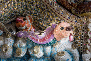 Murals on the wall temple in Bangkok Thailand / Thai painting on the wall.
