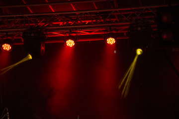 band on stage light show