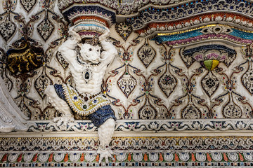 Obraz premium Murals on the wall temple in Bangkok Thailand / Thai painting on the wall.