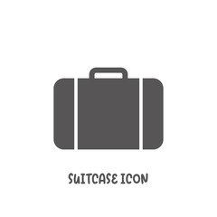 Suitcase icon simple flat style vector illustration.