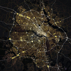 Map Richmond city. Virginia